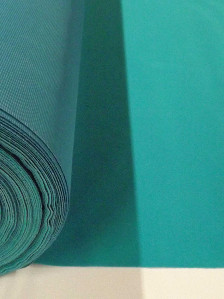 Turquoise Flock Velvet Fabric 54 inch Wide (Sold By The Roll) - 50 Yards - LushesFabrics