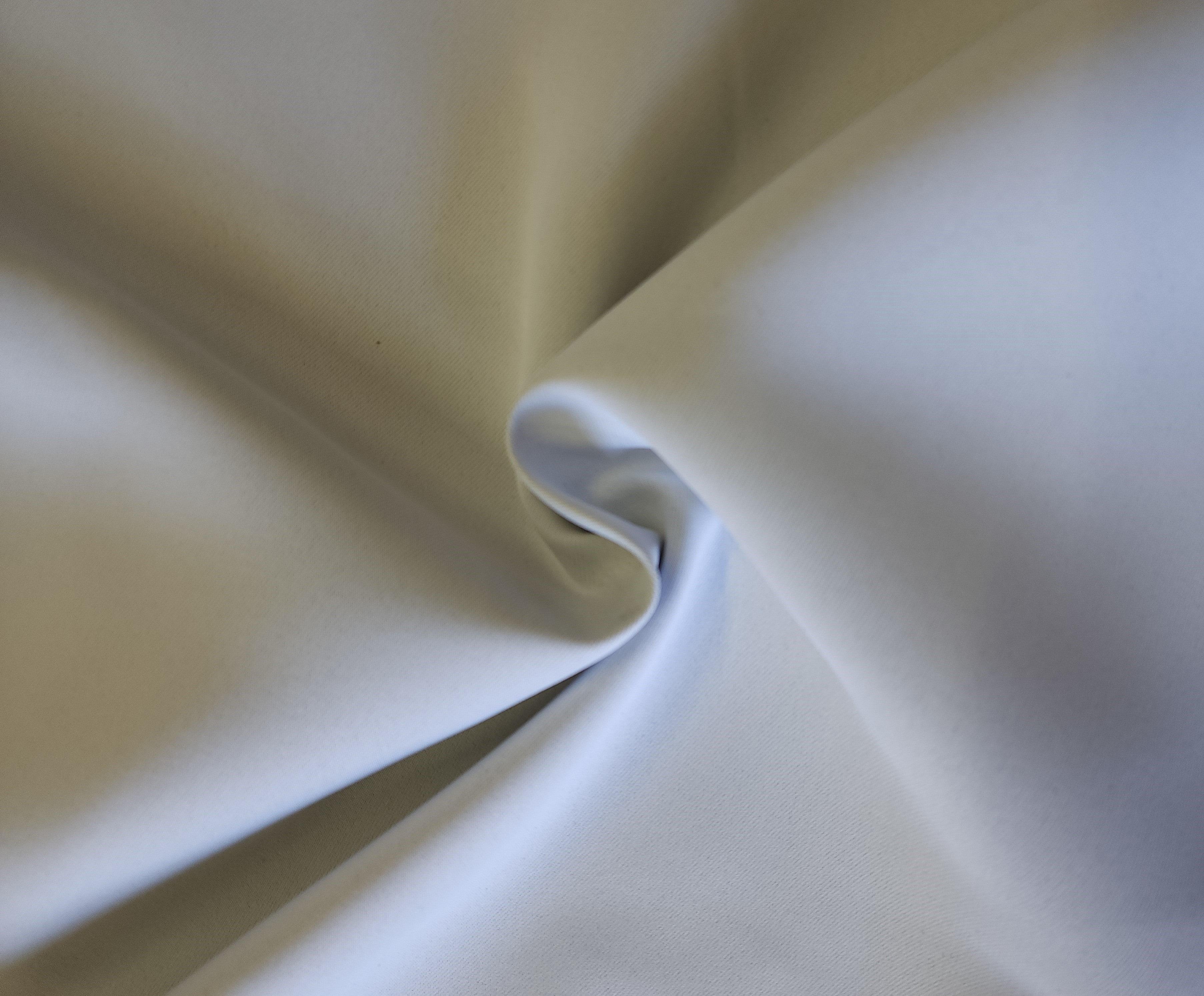 Lushes Fabrics Hotel Grade Blackout/Thermal Polyester/Cotton White Liner Fabric - 60 Inches Wide