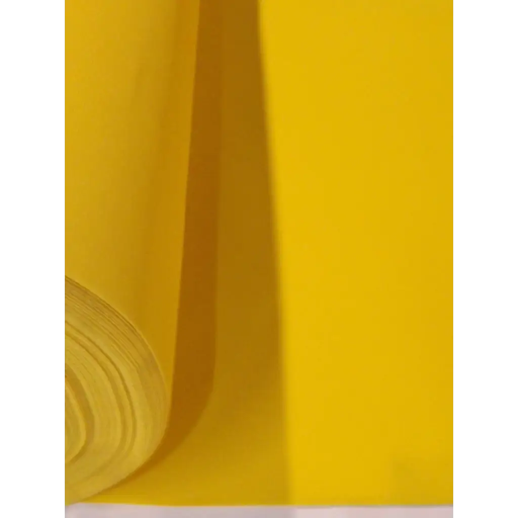 Yellow Flocked Velvet Fabric