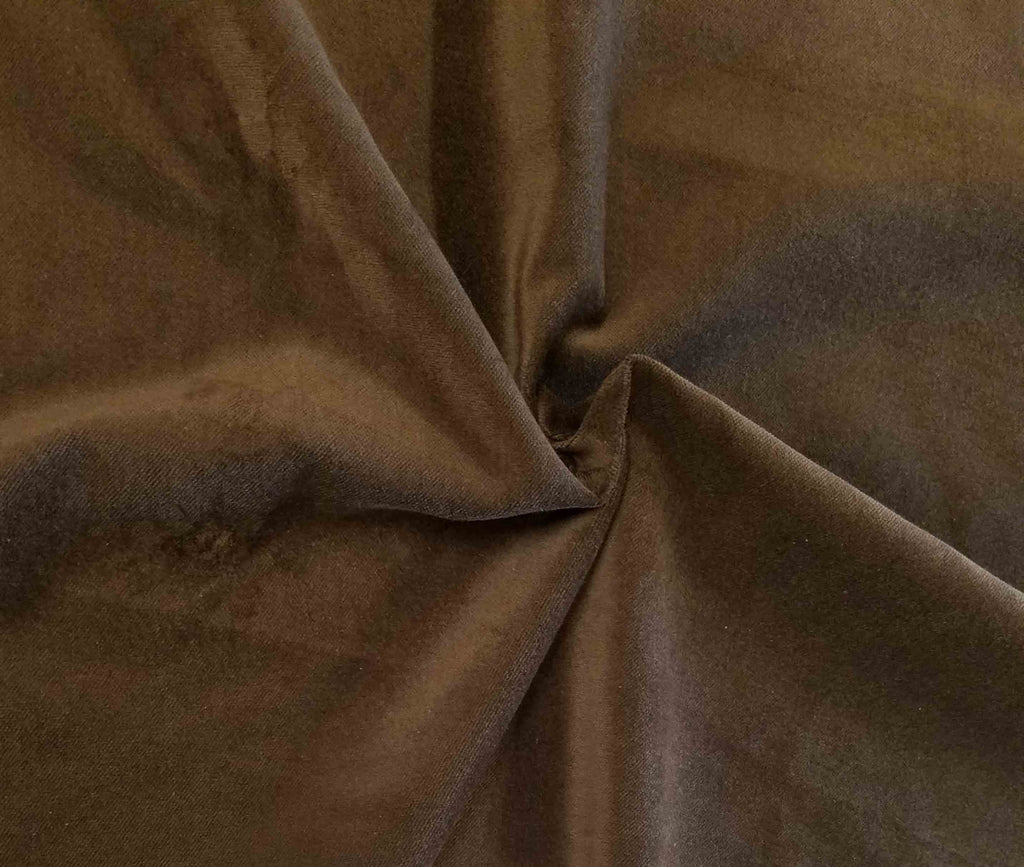 Brown Cotton Velvet Fabric 54 inch Wide (Sold By The Roll) - 50 Yards - LushesFabrics