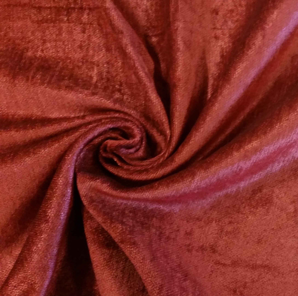 Burgundy Fire Treated Velvet Fabric 54 inch Wide (Sold By The Roll) - 50 Yards - LushesFabrics