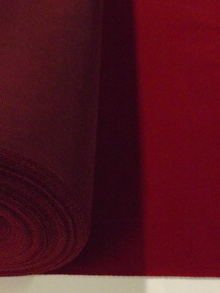 Cherry Red Flock Velvet Fabric 54 inch Wide (Sold By The Roll) - 50 Yards - LushesFabrics