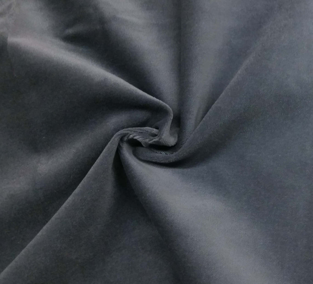 Gray Cotton Velvet Fabric 54 inch Wide (Sold By The Roll) - 50 Yards - LushesFabrics