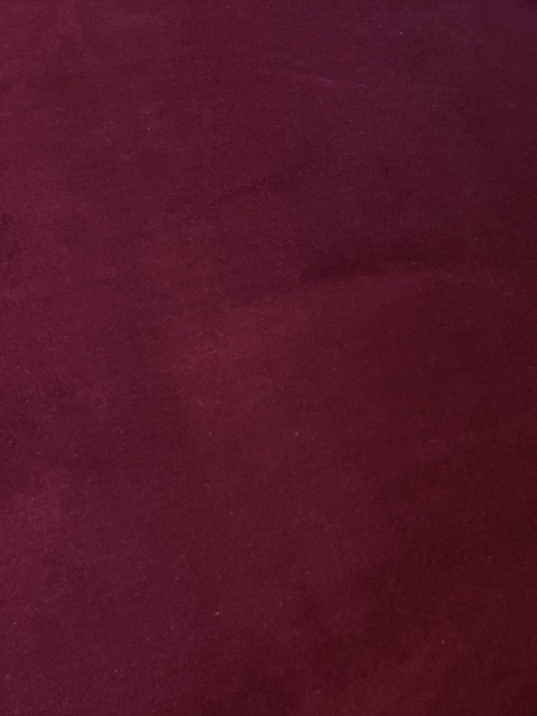 Maroon Cotton Velvet Fabric 54 inch Wide (Sold By The Roll) - 50 Yards - LushesFabrics