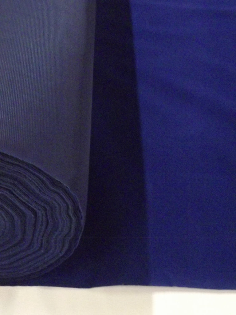 Royal Blue Flock Velvet Fabric 54 inch Wide (Sold By The Roll) - 50 Yards - LushesFabrics