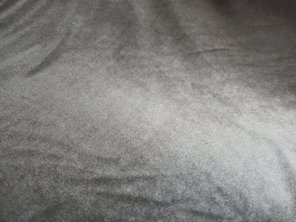 Dark Gray Stretch Velvet Fabric - LushesFabrics