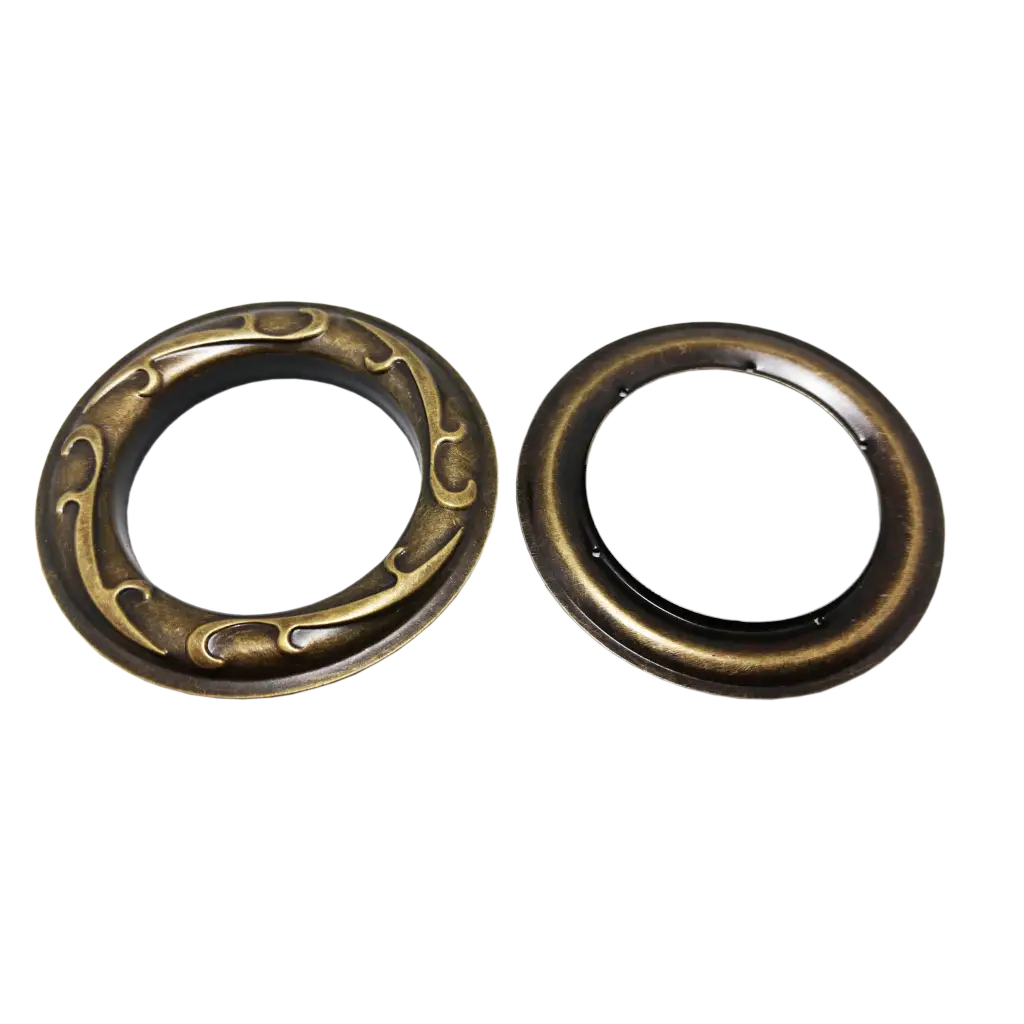 Antique Brass Metal Grommet Eyelets Size #12 - Design #18