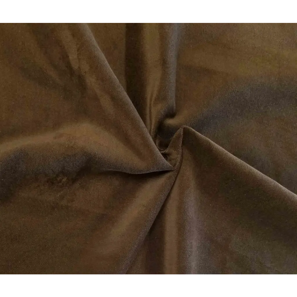 Brown Cotton Velvet Fabric