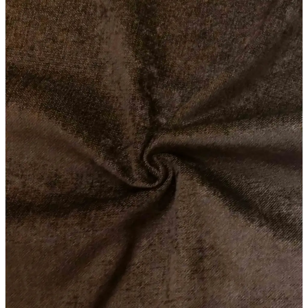 Brown Fire Treated Velvet Fabric