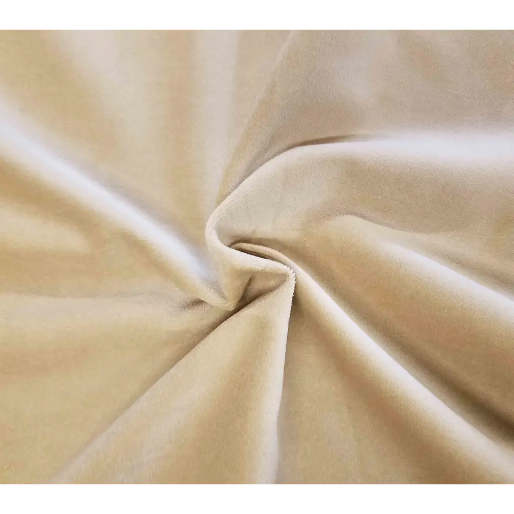 Cream Cotton Velvet Fabric