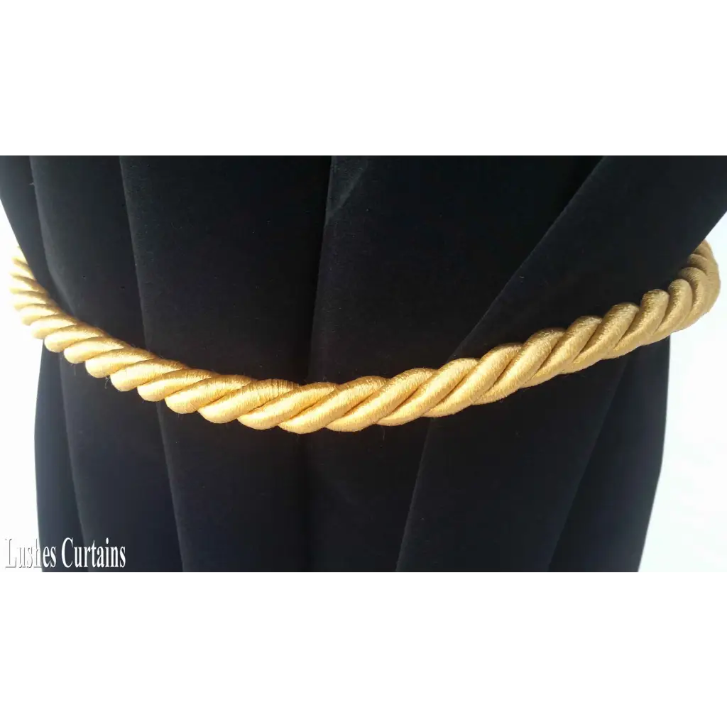 Gold Thin Rope Drape Holdback 1/2 Thick