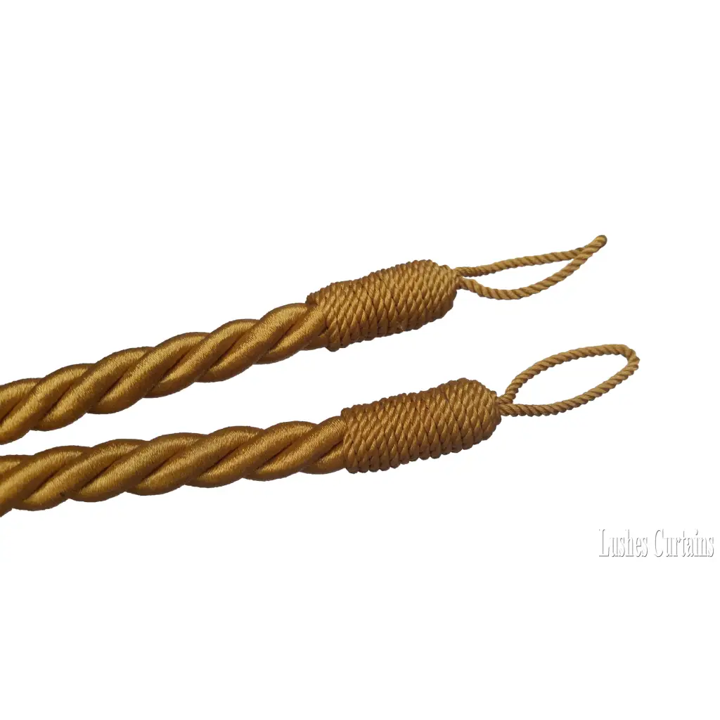 Gold Thin Rope Drape Holdback 1/2 Thick