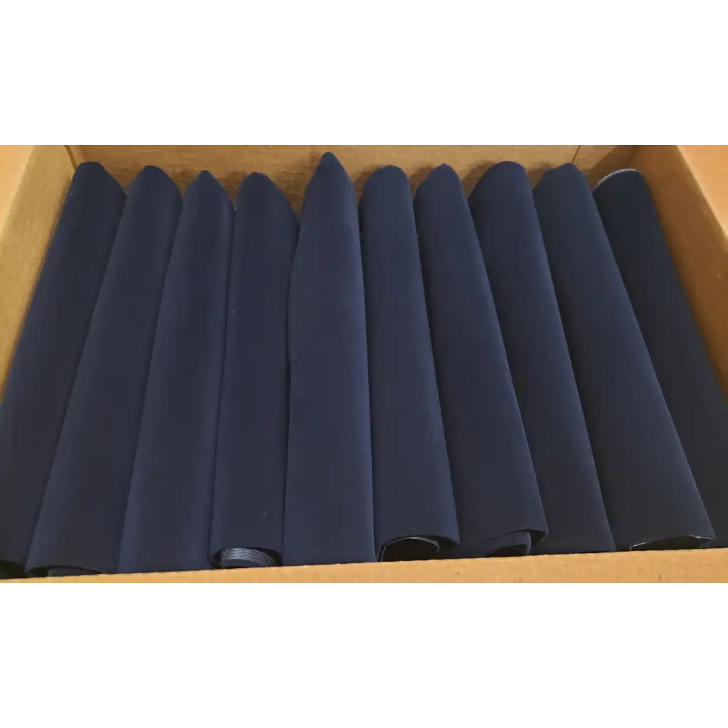 Lot of 10 Navy Blue Flocked Velvet Fabric Yards Cut Roll End
