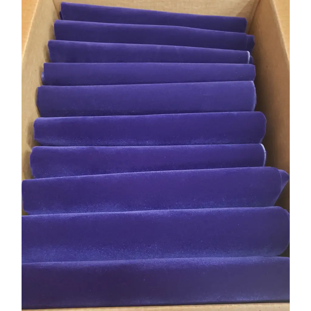 Lot of 10 Purple Flocked Velvet Fabric Yards Cut Roll End 