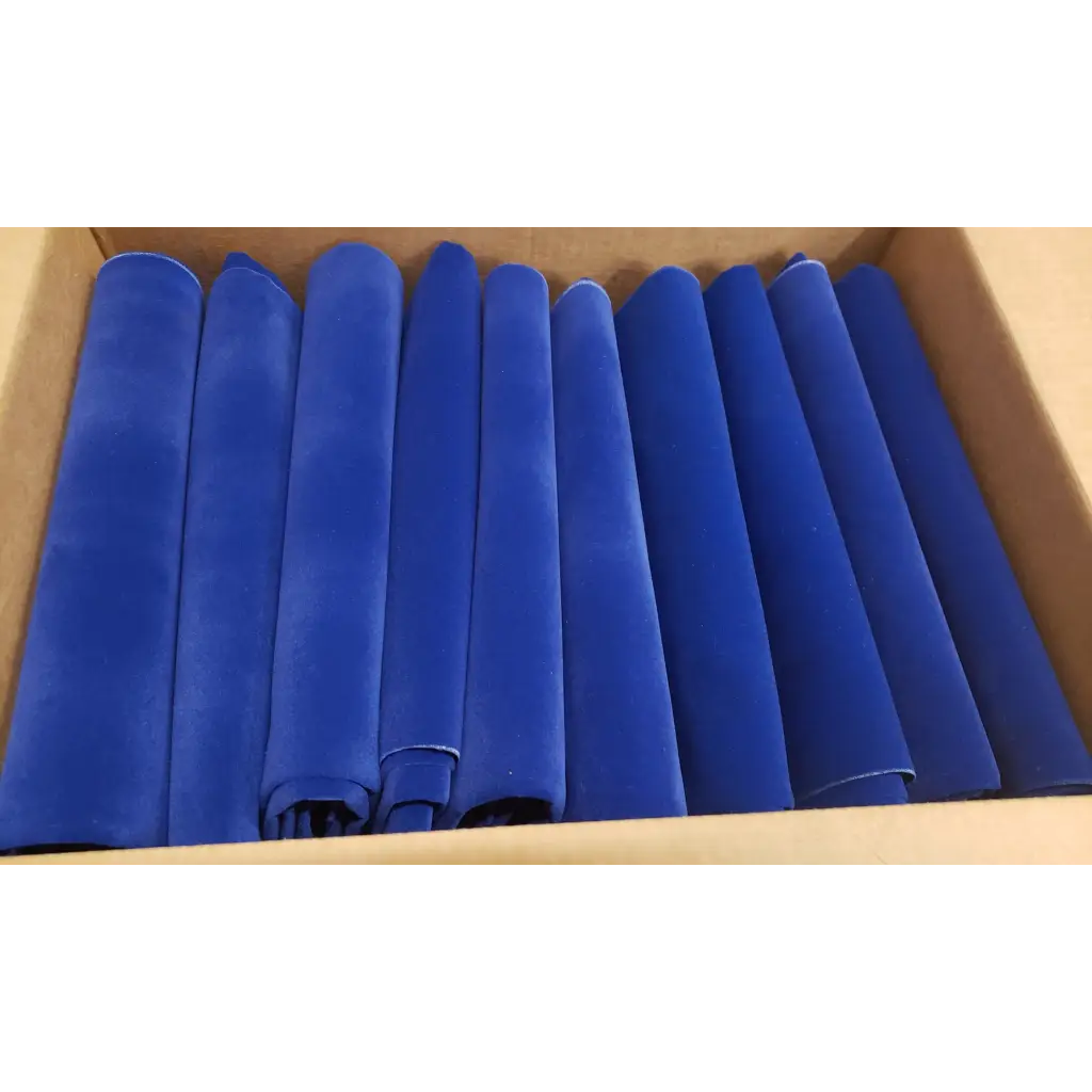 Lot of 10 Royal Blue Flocked Velvet Fabric Yards Cut Roll 