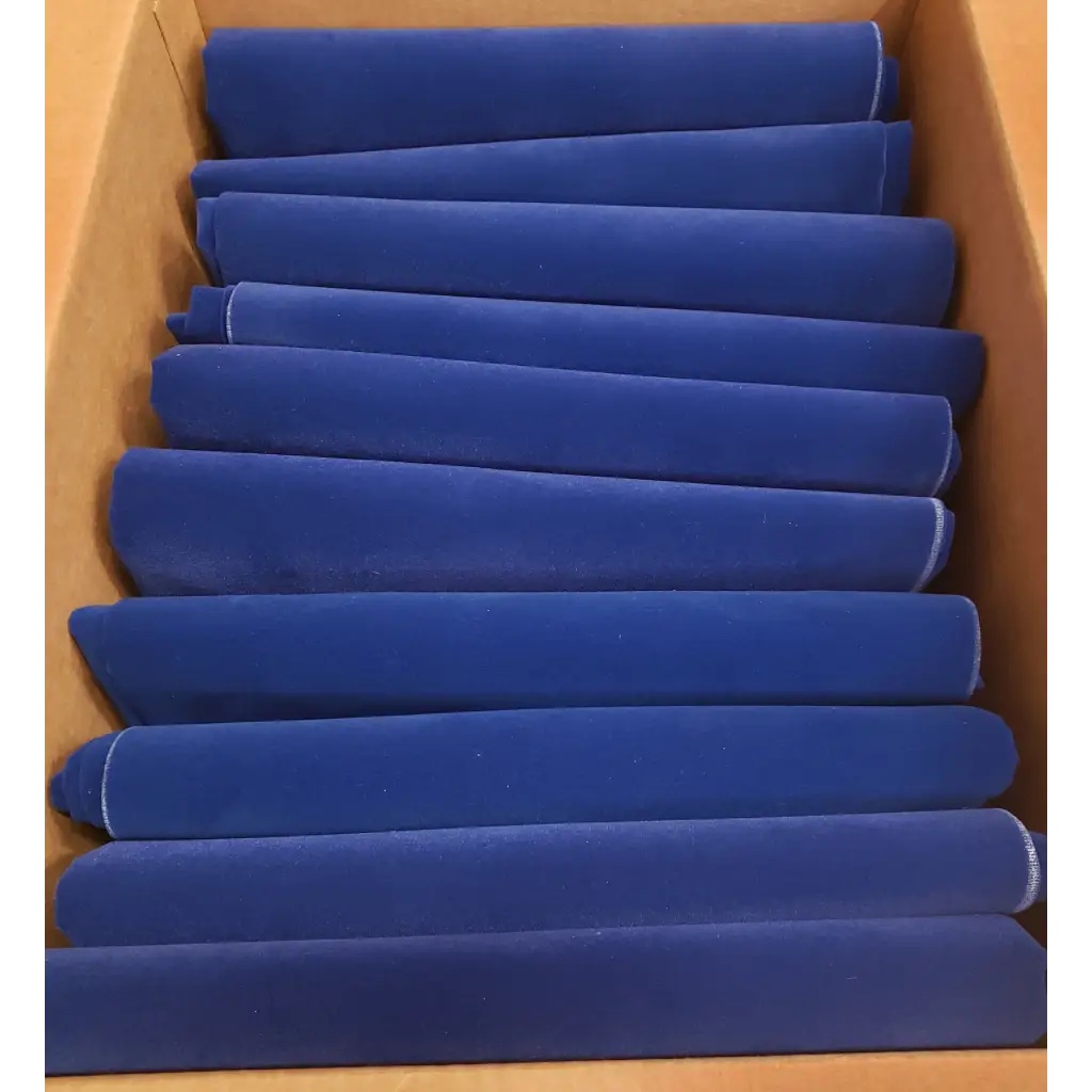 Lot of 10 Royal Blue Flocked Velvet Fabric Yards Cut Roll 