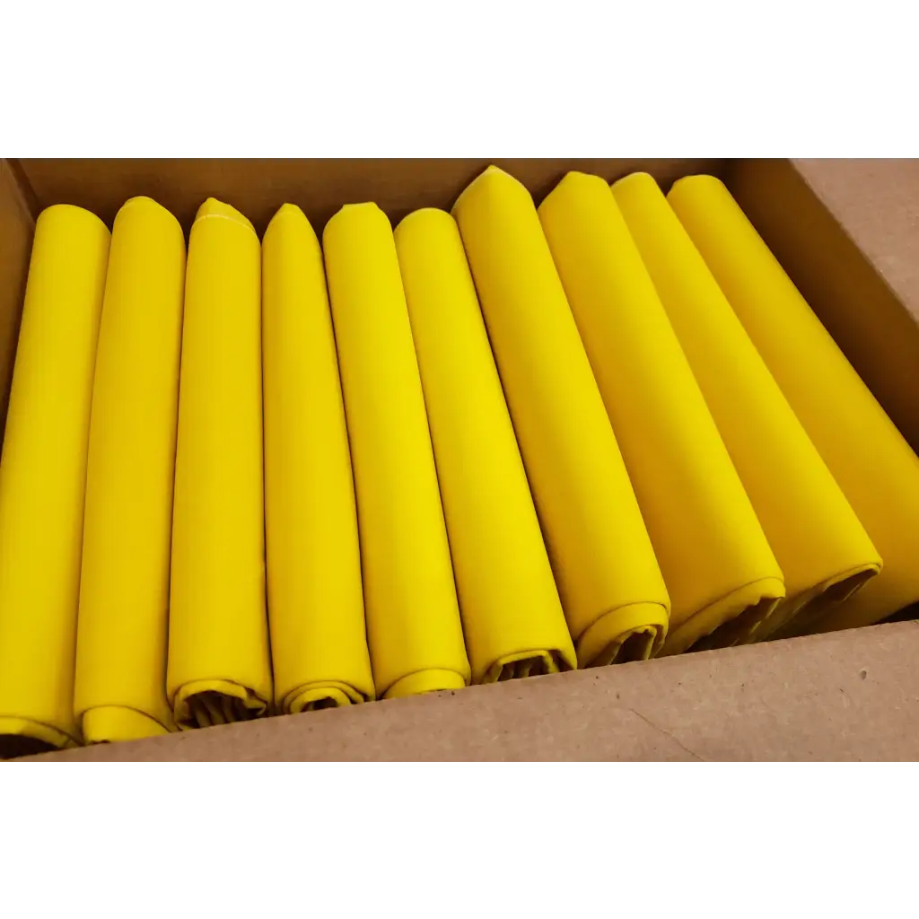 Lot of 10 Yellow Flocked Velvet Fabric Yards Cut Roll End 
