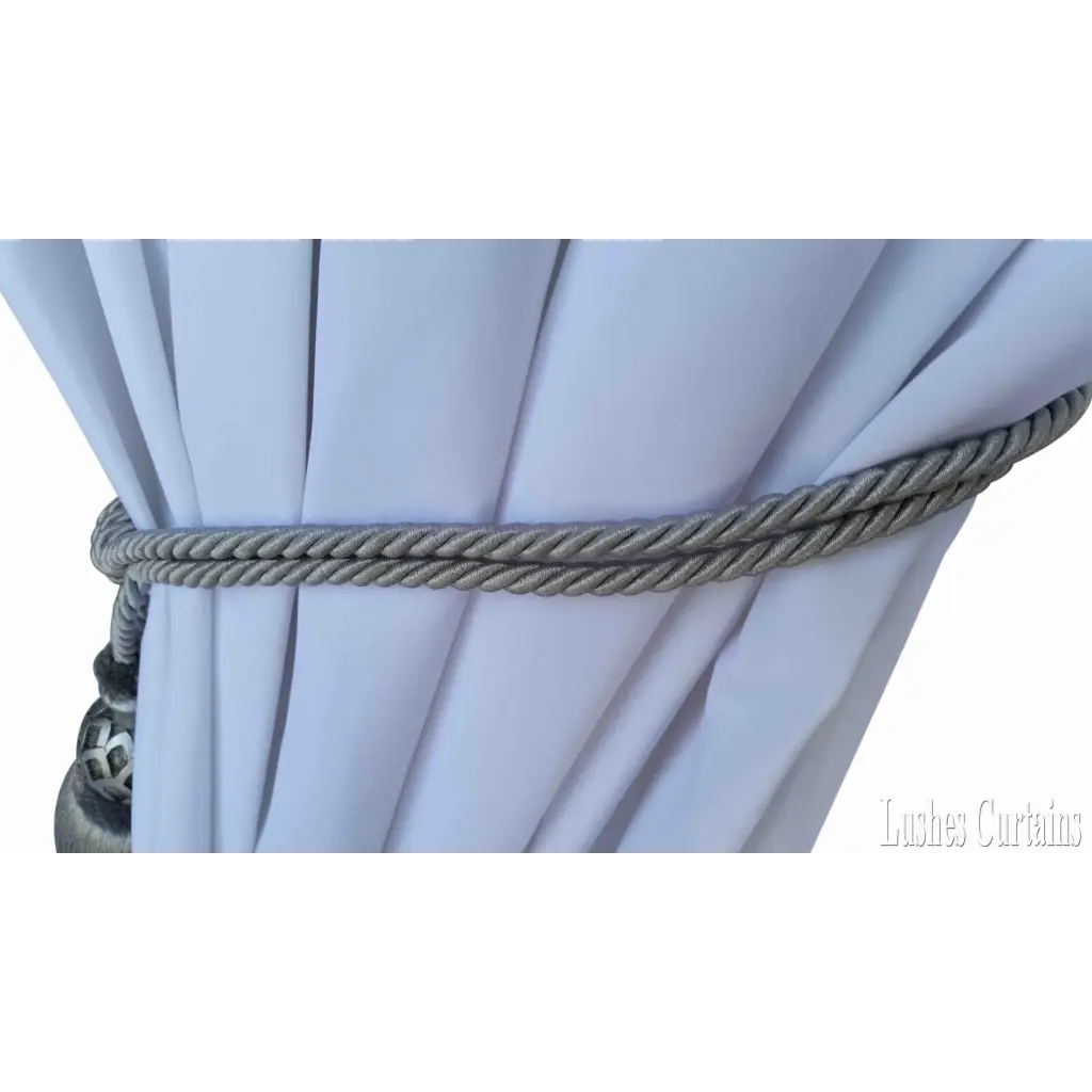 Silver Decorative Wood Curtain Tassel Tie Back
