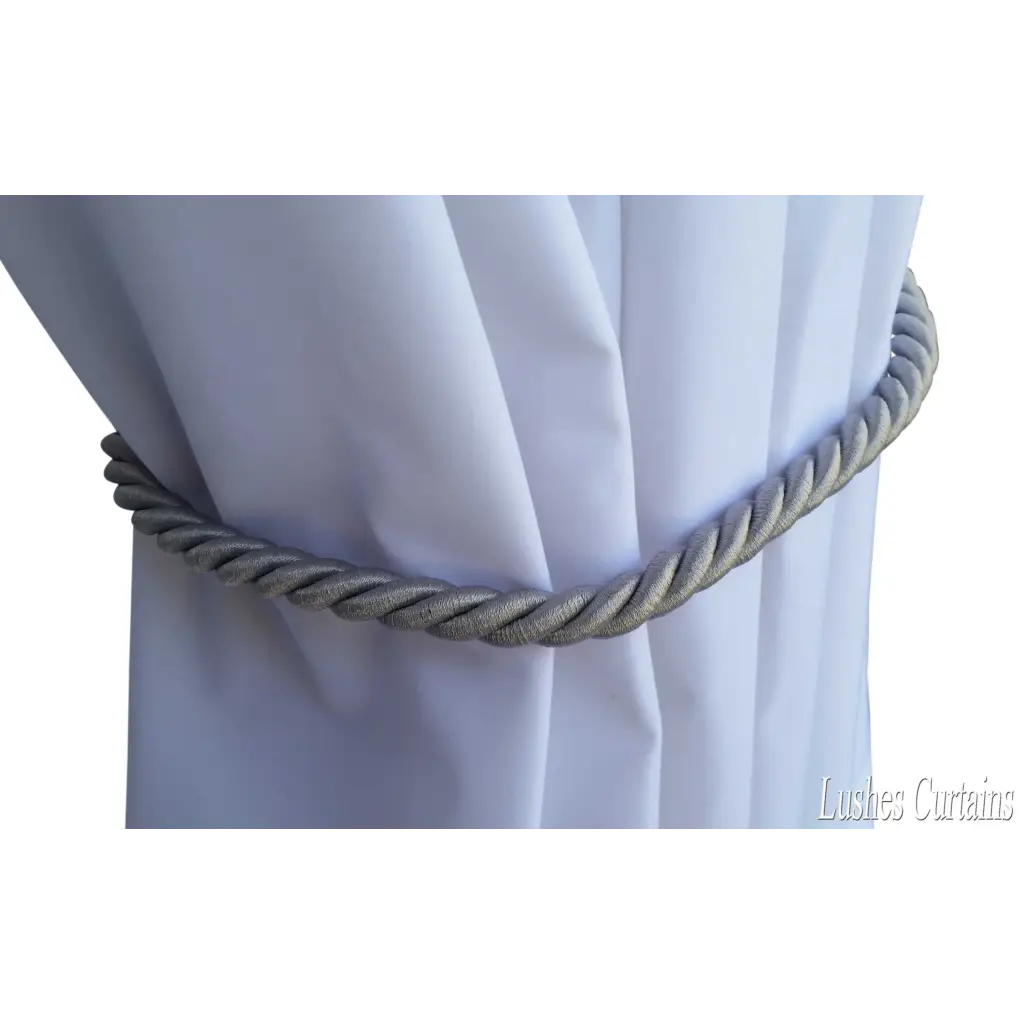 Silver Thin Rope Drape Holdback 1/2 Thick