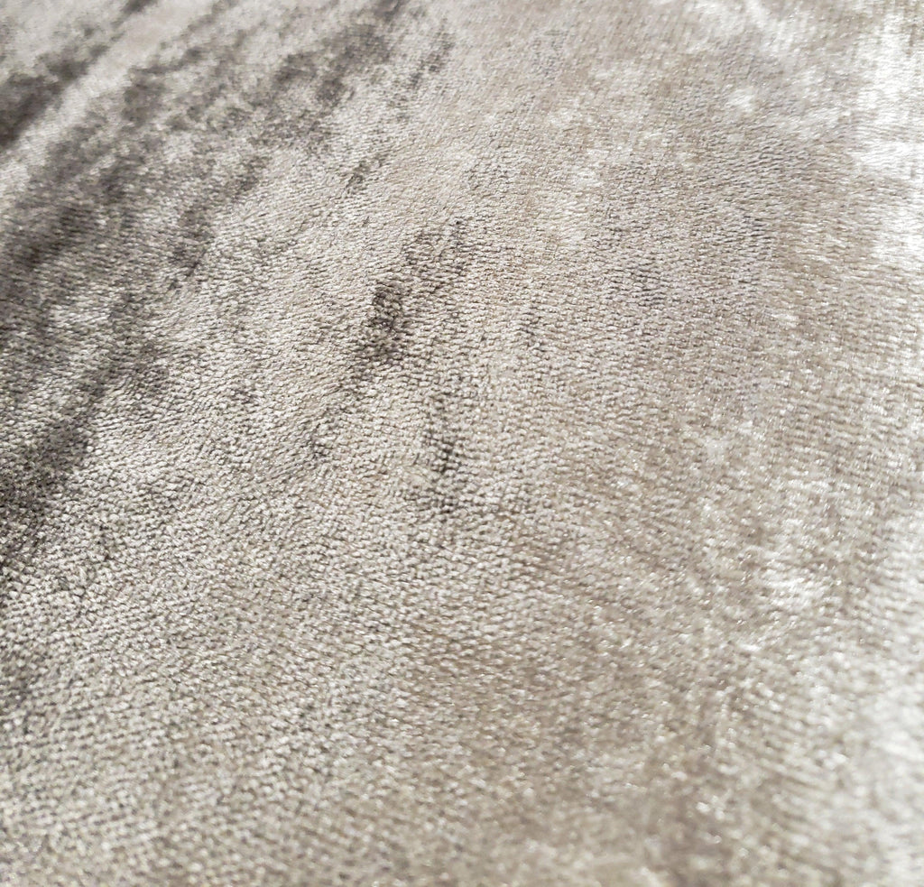 Silver Polyester Tricot Velvet Fabric - LushesFabrics