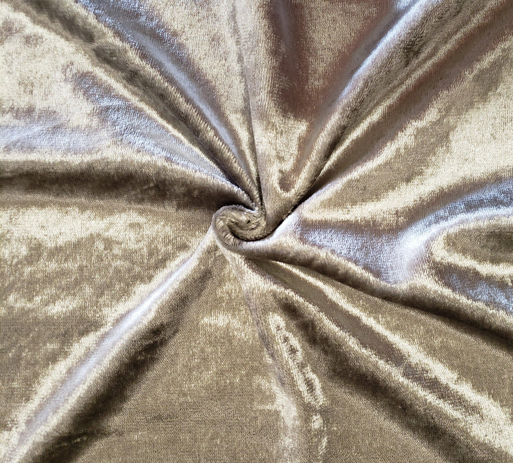 Silver Polyester Tricot Velvet Fabric - LushesFabrics