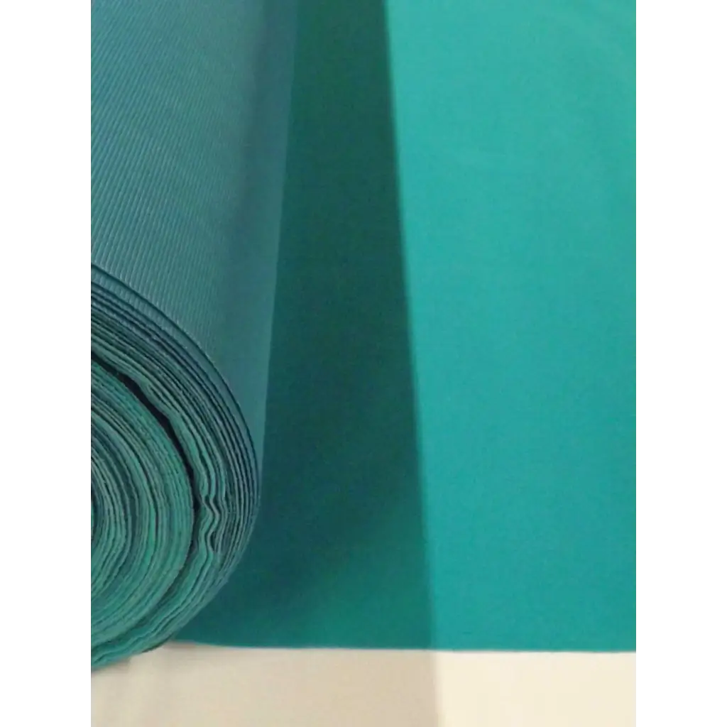 Turquoise Flocked Velvet Fabric