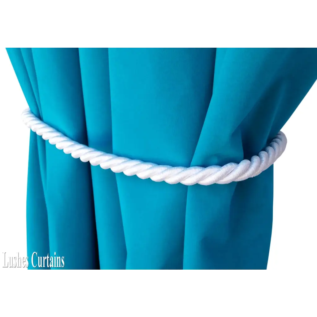 White Thin Rope Drape Holdback 1/2 Thick