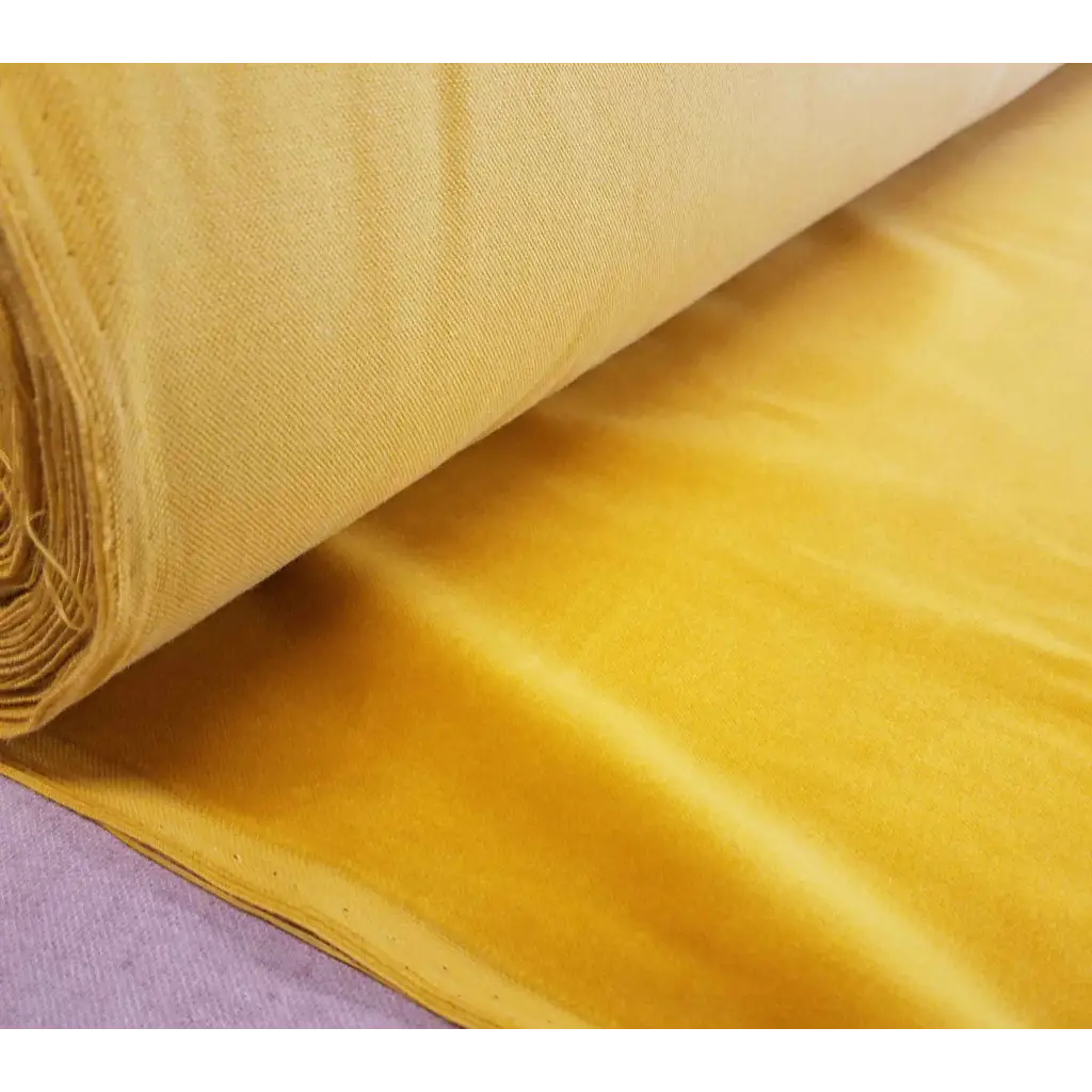 Yellow Cotton Velvet Fabric
